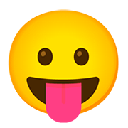 😛 Emoji Gesicht mit herausgestreckter Zunge Google Android 11.0.