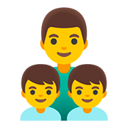 Émoji 👨‍👦‍👦 Famille : Homme, Garçon Et Garçon sur Google Android 11.0.