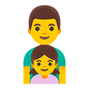 Émoji 👨‍👧 Famille : Homme Et Fille sur Google Android 11.0.