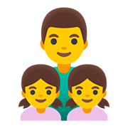 👨‍👧‍👧 Emoji Familia: Hombre, Niña, Niña en Google Android 11.0.