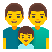 Émoji 👨‍👨‍👦 Famille : Homme, Homme Et Garçon sur Google Android 11.0.