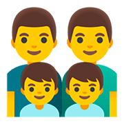 Émoji 👨‍👨‍👦‍👦 Famille : Homme, Homme, Garçon Et Garçon sur Google Android 11.0.