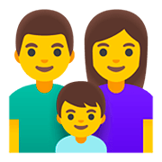 Émoji 👨‍👩‍👦 Famille : Homme, Femme Et Garçon sur Google Android 11.0.