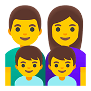 👨‍👩‍👦‍👦 Emoji Família: Homem, Mulher, Menino E Menino na Google Android 11.0.