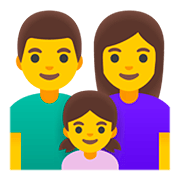 Emoji 👨‍👩‍👧 Famiglia: Uomo, Donna E Bambina su Google Android 11.0.