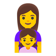 👩‍👧 Emoji Familie: Frau, Mädchen Google Android 11.0.