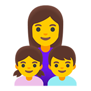 👩‍👧‍👦 Emoji Familie: Frau, Mädchen und Junge Google Android 11.0.