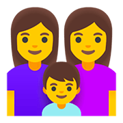 Emoji 👩‍👩‍👦 Famiglia: Donna, Donna E Bambino su Google Android 11.0.