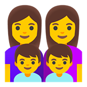 👩‍👩‍👦‍👦 Emoji Família: Mulher, Mulher, Menino E Menino na Google Android 11.0.
