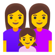 👩‍👩‍👧 Emoji Família: Mulher, Mulher E Menina na Google Android 11.0.