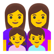 Émoji 👩‍👩‍👧‍👦 Famille : Femme, Femme, Fille Et Garçon sur Google Android 11.0.