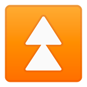 ⏫ Emoji Triángulo Doble Hacia Arriba en Google Android 11.0.