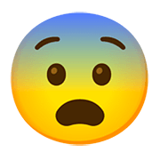Emoji 😨 Faccina Impaurita su Google Android 11.0.