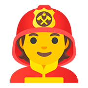 Emoji 🧑‍🚒 Pompiere su Google Android 11.0.