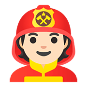 🧑🏻‍🚒 Emoji Bombero: Tono De Piel Claro en Google Android 11.0.