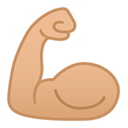 Emoji 💪🏼 Bicipite: Carnagione Abbastanza Chiara su Google Android 11.0.