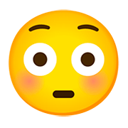 Emoji 😳 Faccina Imbarazzata su Google Android 11.0.
