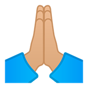 🙏🏼 Emoji Manos En Oración: Tono De Piel Claro Medio en Google Android 11.0.