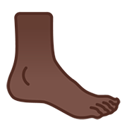 🦶🏿 Emoji Fuß: dunkle Hautfarbe Google Android 11.0.