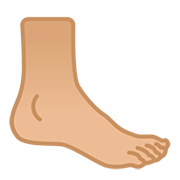 🦶🏼 Emoji Fuß: mittelhelle Hautfarbe Google Android 11.0.