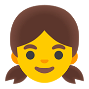 👧 Emoji Niña en Google Android 11.0.