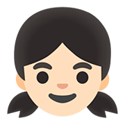 Emoji 👧🏻 Bambina: Carnagione Chiara su Google Android 11.0.