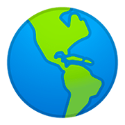 Émoji 🌎 Globe Tourné Sur Les Amériques sur Google Android 11.0.