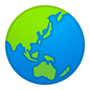 Émoji 🌏 Globe Tourné Sur L’Asie Et L’Australie sur Google Android 11.0.