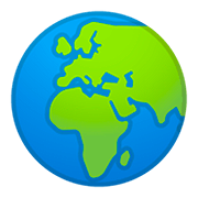 Émoji 🌍 Globe Tourné Sur L’Afrique Et L’Europe sur Google Android 11.0.
