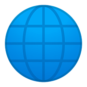 Emoji 🌐 Globo Con Meridiani su Google Android 11.0.