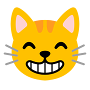 😸 Emoji Rosto De Gato Sorrindo Com Olhos Sorridentes na Google Android 11.0.