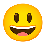 😃 Emoji grinsendes Gesicht mit großen Augen Google Android 11.0.