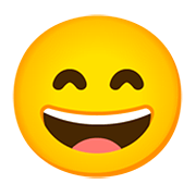 Emoji 😄 Faccina Con Sorriso E Occhi Sorridenti su Google Android 11.0.