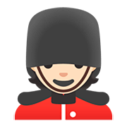 Emoji 💂🏻 Guardia: Carnagione Chiara su Google Android 11.0.
