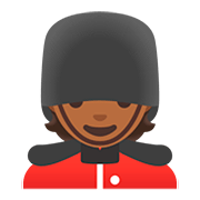 💂🏾 Emoji Guardia: Tono De Piel Oscuro Medio en Google Android 11.0.