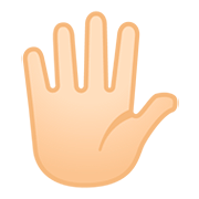 🖐🏻 Emoji Mão Aberta Com Os Dedos Separados: Pele Clara na Google Android 11.0.