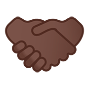 🤝🏿 Emoji Handschlag, dunkle Hautfarbe Google Android 11.0.