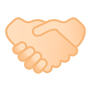 🤝🏻 Emoji Aperto De Mãos, Pele Clara na Google Android 11.0.