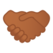 🤝🏾 Emoji Handschlag, mitteldunkle Hautfarbe Google Android 11.0.