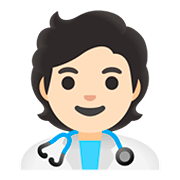 🧑🏻‍⚕️ Emoji Arzt/Ärztin: helle Hautfarbe Google Android 11.0.