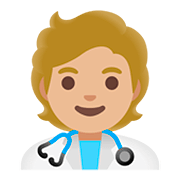 🧑🏼‍⚕️ Emoji Profissional De Saúde: Pele Morena Clara na Google Android 11.0.
