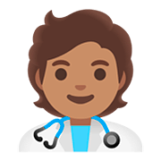 🧑🏽‍⚕️ Emoji Profesional Sanitario: Tono De Piel Medio en Google Android 11.0.