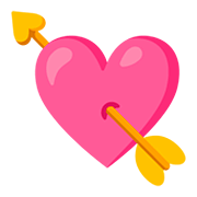 💘 Emoji Coração Com Flecha na Google Android 11.0.