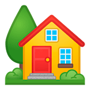 🏡 Emoji Haus mit Garten Google Android 11.0.