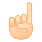 Emoji ☝🏻 Indice Verso L’alto: Carnagione Chiara su Google Android 11.0.