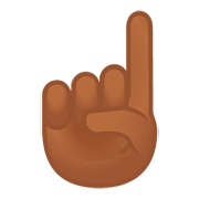 ☝🏾 Emoji nach oben weisender Zeigefinger von vorne: mitteldunkle Hautfarbe Google Android 11.0.