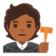 🧑🏾‍⚖️ Emoji Juiz No Tribunal: Pele Morena Escura na Google Android 11.0.