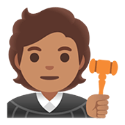 🧑🏽‍⚖️ Emoji Juiz No Tribunal: Pele Morena na Google Android 11.0.
