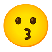 Emoji 😗 Faccina Che Bacia su Google Android 11.0.