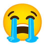 😭 Emoji Cara Llorando Fuerte en Google Android 11.0.